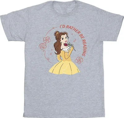Produktbild von Disney - "Beauty And The Beast I'd Rather Be Reading" T-Shirt für Herren BI15989 (S) (Grau)