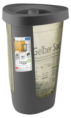 Produktbild von Rotho Müllsackständer 50L Fabu - Gelber Sack Halter - Müllsack Ständer 40,0 x 40,0 x 62,1 cm - Müllbeutelständer mit geruchsdichtem Deckel