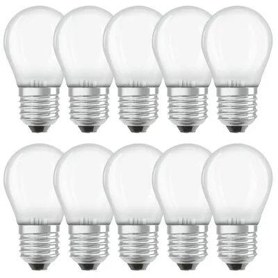 Image de 10 x Osram LED filament ampoule goutte 4,5W = 40W E27 mat 470lm lumière du jour 6500K blanc froid