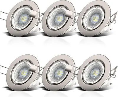 Obrázok produktu pre B.K.Licht sada 6 zapustených LED bodových svietidiel 230V, stmievateľné, otočné, priemer 68 mm