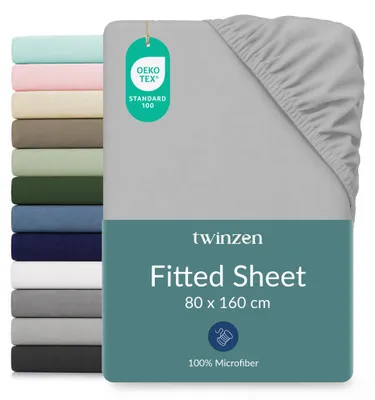 Obrázok produktu pre Šedá prikrývka, 80x160 cm, hĺbka 20 cm,  Oeko-Tex, pre detskú postieľku