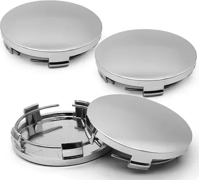 Produktbild von 4er Set Silber Radkappen 60mm Außendurchmesser 56mm Innendurchmesser Nabendeckel Universal ABS Radnabenkappen für VW & Audi Radnabenabdeckung Autozubehör