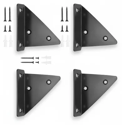Image de InAndOutdoorMatch - Supports de fixation pour étagères suspendues - Noir - Fer, Image générée par une IA