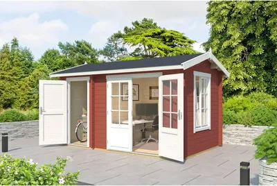 Produktbild von Gartenhaus Outdoor Life Wrexham 1 inkl. Fußboden 430 x 288,1 cm schwedenrot