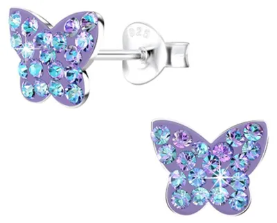 Produktbild von Schmetterling Ohrringe echt Silber 925 Ohrstecker