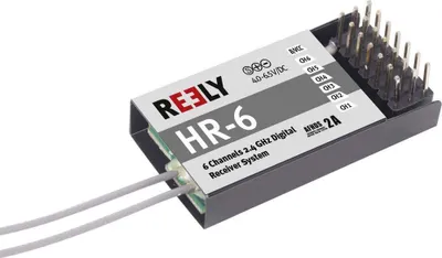 Produktbild von Reely HR-6 6-Kanal Empfänger 2,4 GHz Stecksystem JR
