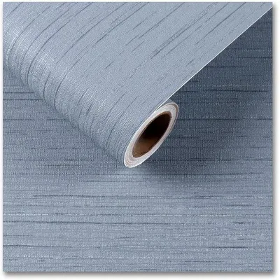 Produktbild von Unyqoos® Selbstklebende hellblaue Leinenstruktur Tapete für verschiedene Oberflächen