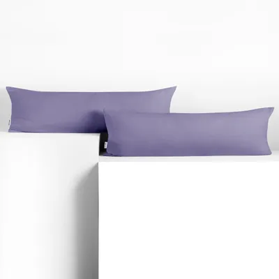 Produktbild von Seitenschläferkissenbezug 2er Set 20x145 cm Kissenbezug Kissenbezüge Baumwolle Seitenschläfer Stillkissen Lavender
