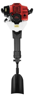 Produktbild von Benzin-Erdbohrer und Pfahlbohrer - 52 cm³ 2-Takt-Motor - 1900 W - Für Landschaftsbau und Wurzelschneiden - Rot