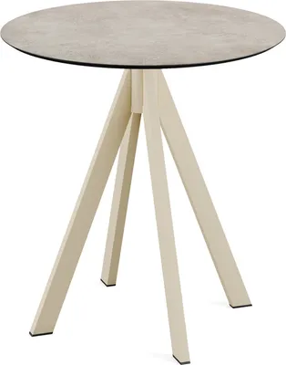 Produktbild von Infinity Terrassentisch Sand gestell + Moonstone HPL Ø70 cm