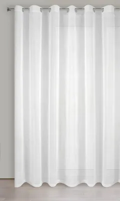Produktbild von Eurofirany 454003, Durchscheinend, Weiß, Einfarbig, Polyester, Ring, 50 g/m²