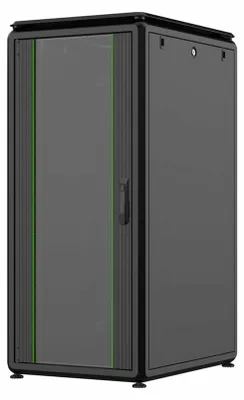 Produktbild von LOGON RDL26U68BL, Freistehendes Gestell, 26U, 600 kg, Sperrschloss, Verstellbare Füße, Verbessertes Kabelmanagement