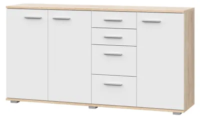 Produktbild von KOMMODE Sonoma Eiche, Weiß 138/74/34