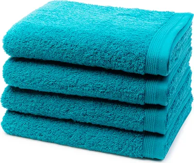 Produktbild von Möve Superwuschel 4 X Handtuch im Set Extraweiches Handtuch, Aus 100% hochwertiger Baumwolle, Mit eingesticktem Markenlogo