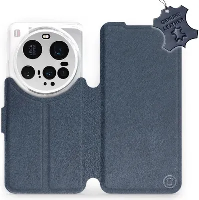 Produktbild von Echtleder Handyhülle für Xiaomi 15 Ultra, Mobiwear Leather, Dunkelblau