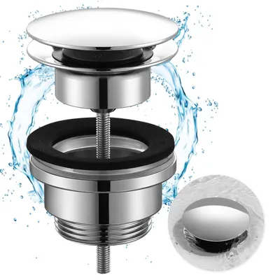 Image de Bouchon de vidange pour lavabo avec trop-plein