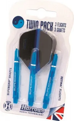 Produktbild von Harrows - Dart Flights Set 2er-Pack CS1378 (M) (Blau/Schwarz)