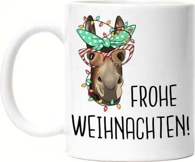 Produktbild von Frohe Weihnachten Tasse Weiß Weihnachten Merry Christmas Frohe Weihnachten Weihnachtszeit Heilig Abend