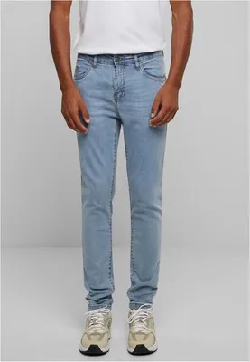 Imagen del producto de Pantalones vaqueros para hombre Urban Classics, modelo Heavy Ounce Slim Fit, color azul claro lavado, talla 30