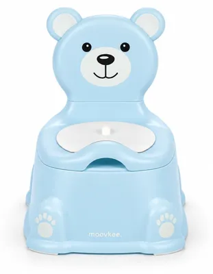 Immagine prodotto di Vasino per bambini moovkee con coperchio e contenitore interno estraibile – Vasino per l'addestramento al vasino - Blu