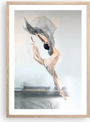 Produktbild von Gerahmtes Poster - Rahmen in heller Eiche - Tanz Frau Ballerina - 50x70 cm - Wand Bild - Wanddeko - Wandbilder - Kunstposter - Wandposter - Bilderrahmen - Bilder - Kunstdruck - P2NPA50x70-5030