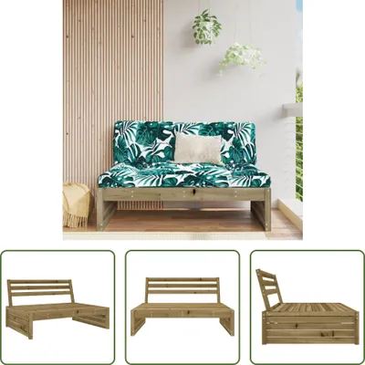 Produktbild von The Living Store Garten-Mittelsofa 120x80 cm Kiefernholz Imprägniert