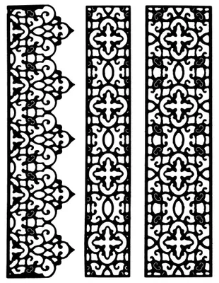 Stanzschablonen Ränder Design 9, 3 Stück, Stahl