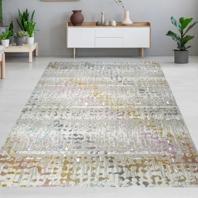 Image de Tapis design avec dégradé de couleurs vives en beige, multi Taille - 120 x 170 cm