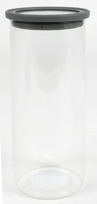Produktbild von Vorratsglas 1300 ml rund mit Silikondeckel 2-fach sortiert Glasbehälter Küchenaufbewahrung Lebensmittelaufbewahrung