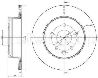 Produktbild von 2x METELLI Bremsscheibe 23-1322C für RENAULT KOLEOS (HY_) 62 0mm 292 0mm
