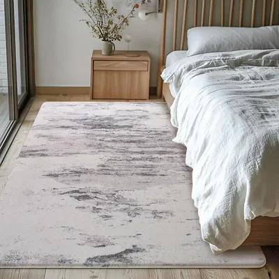 Imagen del producto de Alfombra abstracta moderna de 80 x 120 cm con espuma viscoelástica, ideal para el salón