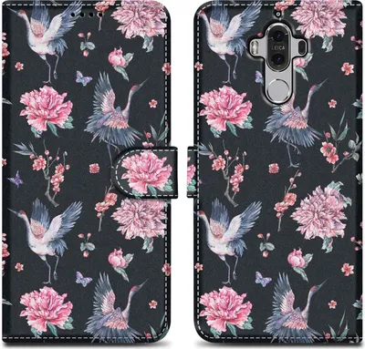 Produktbild von Cadorabo Schutzhülle für Huawei MATE 9 Hülle Design Schwarz Handyhülle Schutzhülle Etui Magnetisch Case Cover