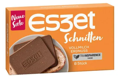 Zdjęcie produktu dla Eszet pełnomleczne plastry orzechowe z posiekanymi orzeszkami ziemnymi 75g