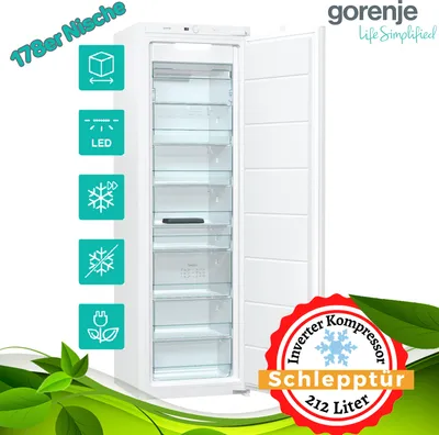 Obrázek produktu pro Gorenje FNI418EE1, 212 l, 12 kg/24h, SN-T, Beznámrazový systém, E, Bílá