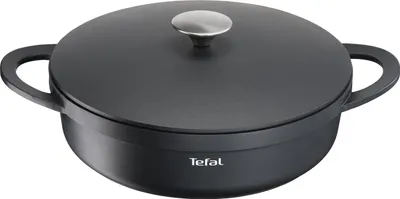 Produktbild von Tefal Trattoria Servierpfanne, 28cm, 4,3l, mit Gussdeckel, Aluguss
