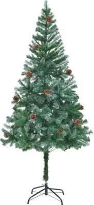 Image de The Living Store Sapin de Noël artificiel avec pommes de pin 180 cm