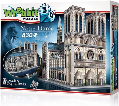 Produktbild von Wrebbit 3D Puzzle - Notre Dame - 830 Teile - Gebäude & Städte
