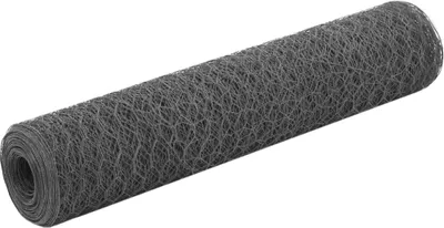 Image de Vidaxl -Hühnerdraht 25x0,75 m Stahl mit PVC -Beschichtung grau
