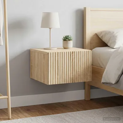 Obrázok produktu pre vidaXL Nástenný nočný stolík, 2 ks, dub Sonoma, 33 x 34,5 x 20 cm