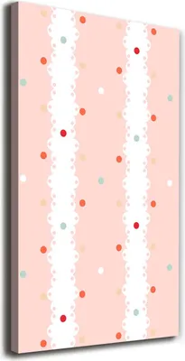 Produktbild von Tulup Leinwandbild® - 70x140cm - Wandkunst - Drucke auf Leinwand - Leinwanddruck - Wohnzimmer Wanddekoration XXL - Wohnung Deko Kunstdrucke - Sonstige - Rosa - Bunter Punkthintergrund