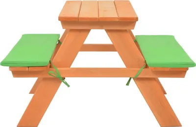 Obrázok produktu pre vidaXL Detský piknikový stôl s lavicami 89 × 79 × 50 cm Masívne jedľové drevo