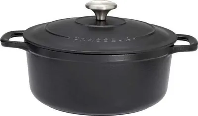 Image de Cocotte ronde en fonte émaillée 18cm noire sublime - Chasseur - PUC471801 -