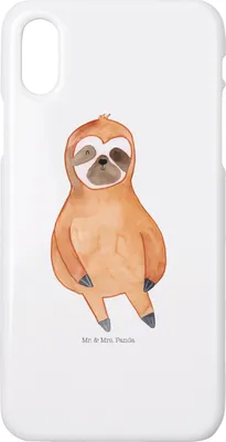 Produktbild von Mr. & Mrs. Panda Iphone 10 Handyhülle Faultier Zufrieden - Weiß - Geschenk, Hülle, faul, Zufriedenheit, Glück, Handy, X, Cover, Happy