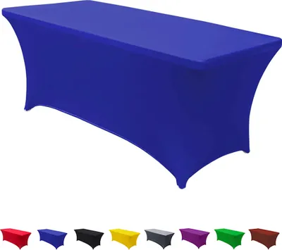 Produktbild von Stretch-Tischdecke - 6 Fuß (183 x 74 x 76cm) Verstellbarer Tischbezug - Tischdecke aus Polyester und Elasthan - Maschinenwaschbar - Knitterfrei