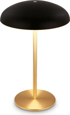 Immagine prodotto di Briloner Caxa Lampada da tavolo LED senza fili IP44, dimmerabile, touch, batteria, protezione dagli spruzzi d'acqua, metallo nero, Ø19,5 x 30,5 cm