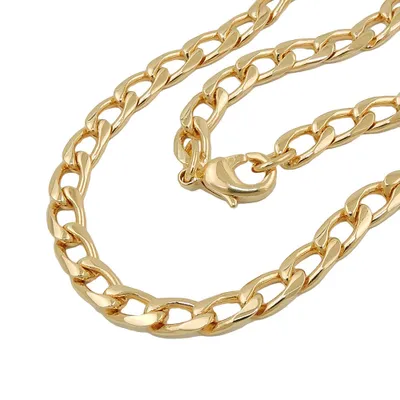 Produktbild von Kette Weitpanzer 5mm vergoldet AMD 50cm gold 5x2mm