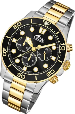 Produktbild von Lotus Herren Uhr Khrono Fashion Edelstahl Armbanduhr silber gold UL18757/2