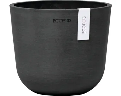 Produktbild von Blumentopf Ecopots Oslo Kunststoff Ø 16 cm H 13,7 cm dunkelgrau