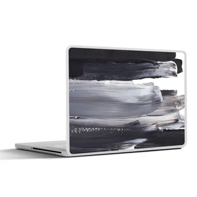 Produktbild von MuchoWow® Laptop Aufkleber Sticker Cover Farbe - Schwarz - Design 32.5x23.5 cm - Sticker für Laptop - Selbstklebend