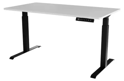 Zdjęcie produktu dla Cama Biurko z elektryczną regulacją wysokości MOON LONG 150x80x72-120 czarny/biały, Prosty, Kształt prostokątny, Płyta wiórowa, Domowe biuro, Biuro, Laminat, Matowy